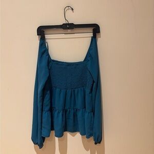Paper Crane Teal Blouse